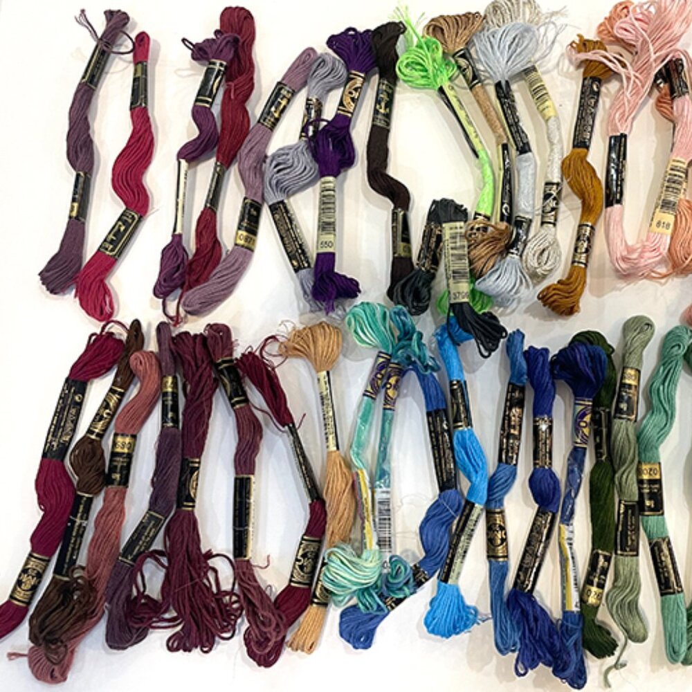 Embroidery Threads - cotton/metallic/silk/wool